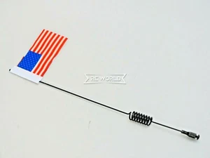 1/10 METAL ANTENNA 10" W/ American Flag USA For RC Vehicles ,Trucks,Cars,Crawler - Picture 1 of 3