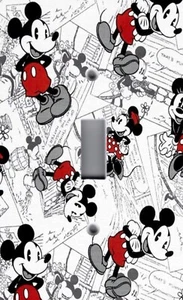 RETRO CLASSIC MICKEY MAUS DISNEY DEKOR Lichtschalter Platte Steckdose Wandabdeckungen - Bild 1 von 26