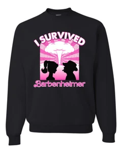 Sudadera rosa Barbenheimer I sobrevivió a la cultura pop hombre mujer - Imagen 1 de 10