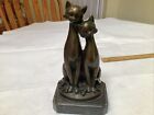 Bronze  Siamese Cats ,Kittens Marble Base, Sculpture  9