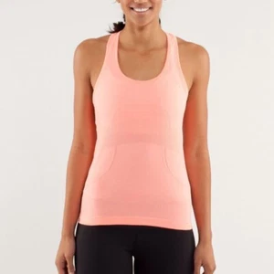 Lululemon Run: Swiftly Tech Racerback Pop Orange Size 6 - Picture 1 of 6