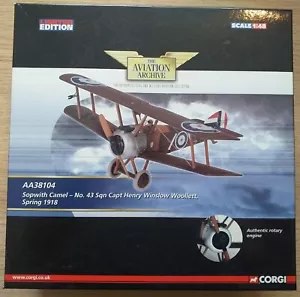 CORGI AIRCRAFT AA38104 SOPWITH CAMEL-NO.43 SQN CAPT HENRY W. WOOLLETT, 1918 - Picture 1 of 2