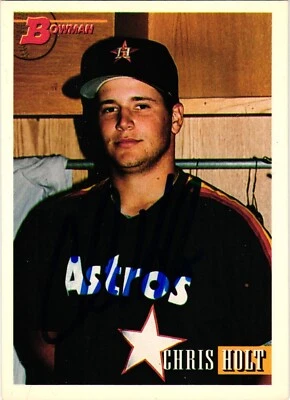 Chris Holt #264 Signed 1993 Bowman MLB Baseball Card Astros AUTO - Image 1 of 2
