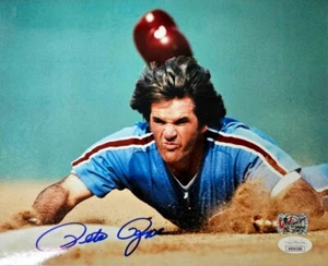 Pete Rose Signed 8x10 Photo JSA & Pete Rose Exclusive Hologram Phillies 2 - Picture 1 of 1