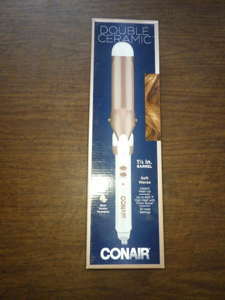 Conair Double Ceramic Curling Iron White/Rose Gold  1-1/2" - Image 1 of 1