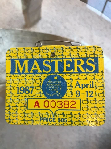 🔥RARE 1987 MASTERS BADGE TICKET AUGUSTA NATIONAL GOLF PGA MIZE WINS LOW #!🔥🔥 Cover