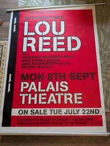 Lou Reed: An Evening with 2003 Australian RIESIGES seltenes U-Bahn Werbeplakat - Bild 1 von 4