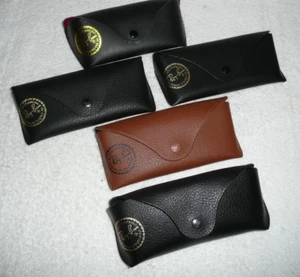 Lot 5 Black & Tan Ray Ban by Bausch & Lomb Sunglass Cases Only Soft Shell - Picture 1 of 5