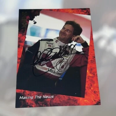 JOHN ANDRETTI OVERSIZE 1996 MAXX autographed NASCAR card #11 MAKING THE NEWS - Image 1 of 2