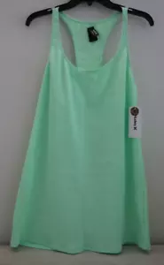 Hurley HC0134 Women Sz XL Mint Green Textured Beach Mini Tank Dress Cover Up $65 - Picture 1 of 9