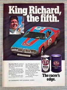 STP Oil Treatment Filter Richard Petty Ft Lauderdale FL 1974 Vintage Print Ad - Picture 1 of 1