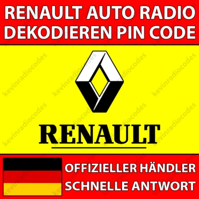 ✅RENAULT RADIO DEKODIEREN PIN CODE CAPTUR CLIO KADJAR KANGOO MEGANE TWINGO ZOE✅ - Bild 1 von 4