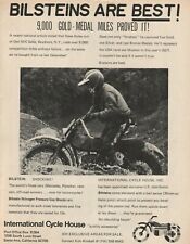 1976 Bilstein Nitrogen Pressure Gas Shocks / Dave Hulse - Vintage Motorcycle Ad