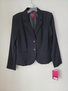212 Collection Blazer Jacket Black 2 Button Size 12 New Kohls $66 - Picture 1 of 10