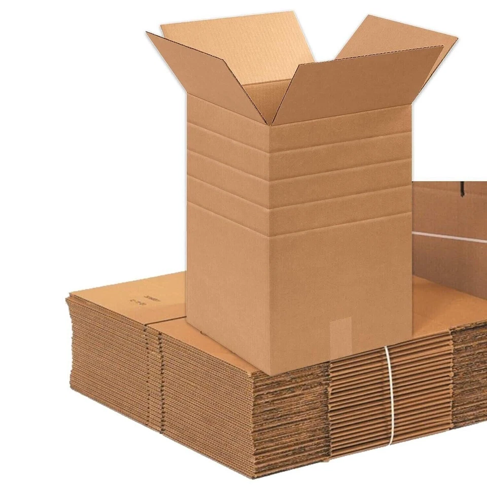 25 12" x 12" x 18" Multi-Depth Corrugated Boxes - Image 1 of 1