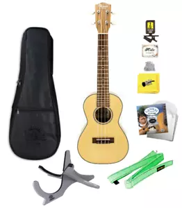 Ohana CK-22Z Zebrawood Concert Ukulele with Bag, Tuner, Strings, Stand, More - Picture 1 of 5