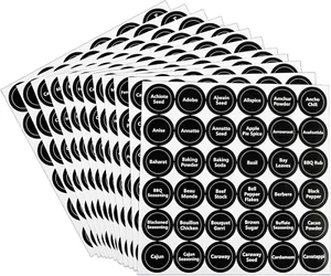 Round Spice Labels, 360 Spice Labels Stickers 72 Blank Pantry Labels for Kitchen - Picture 1 of 12