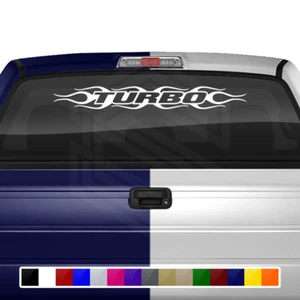 #124 TURBO Decal Sticker Windshield Window Graphic Performance Car Truck JDM - Picture 1 of 7