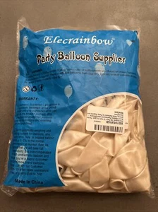 100 pack 12 inch 3.2 g/pc Thicker Round Metallic Pearlescent Latex Balloons - Picture 1 of 3