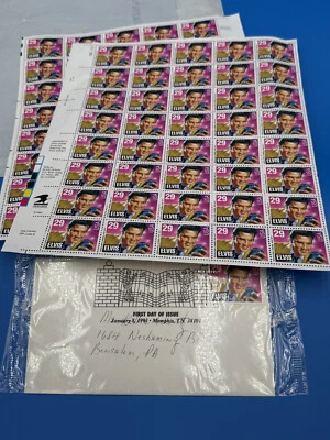 1993 29c Elvis Presley TWO (2) Sheets of 40 Stamps    First Day Issue 1/8/1993!! - Image 1 of 4