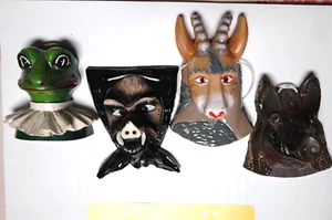 Konvolut, 4x Maske, Mäskle, Narrenzunft, Fasnet, Fasching - Bild 1 von 5