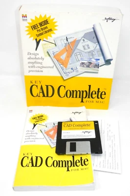 Key CAD Completo para Mac Versión 1.5 • Disquete de 3.5" Big Box 1994 Software de Colección Foto 1 de 4