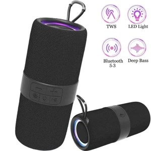 Portable Wireless Bluetooth 5.3 Speaker,Waterproof Speaker with LED Lights and D - Picture 1 of 12