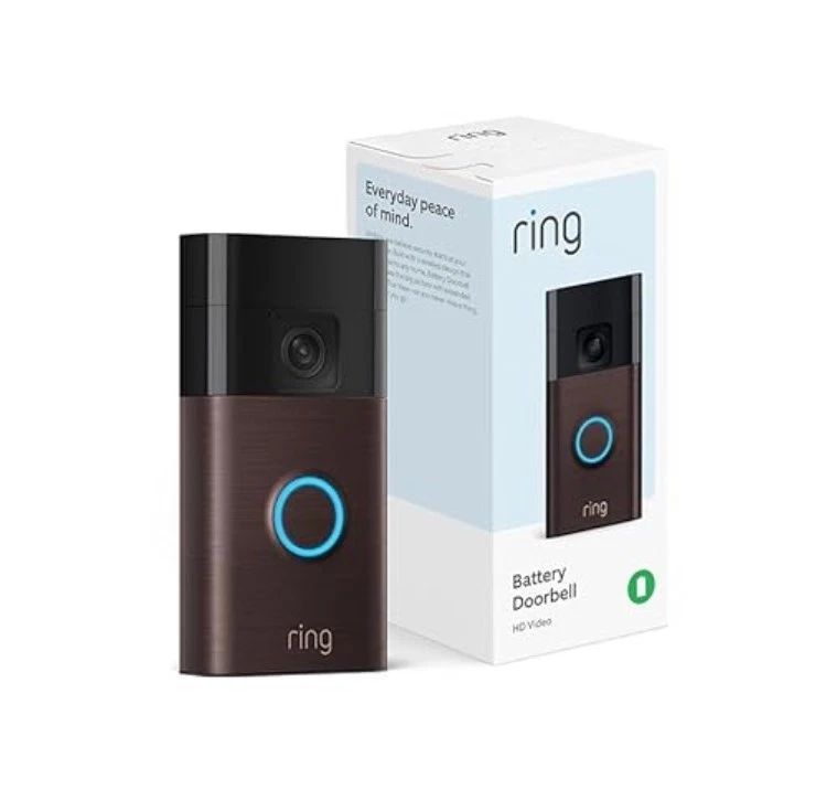 Timbre Ring Batería HD Inteligente WiFi Video Timbre Bronce Veneciano Foto 1 de 1