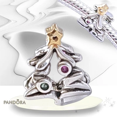 Dije Árbol de Navidad Pandora Oro 14k y 925 Ale 764248C01 VENDEDOR DE EE. UU.  Foto 1 de 4
