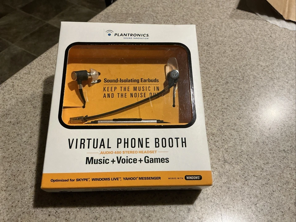 2007 NOS Plantronics Audio 480 USB Sound Isolating Earbuds w/Volume Control NIB - Image 1 of 2