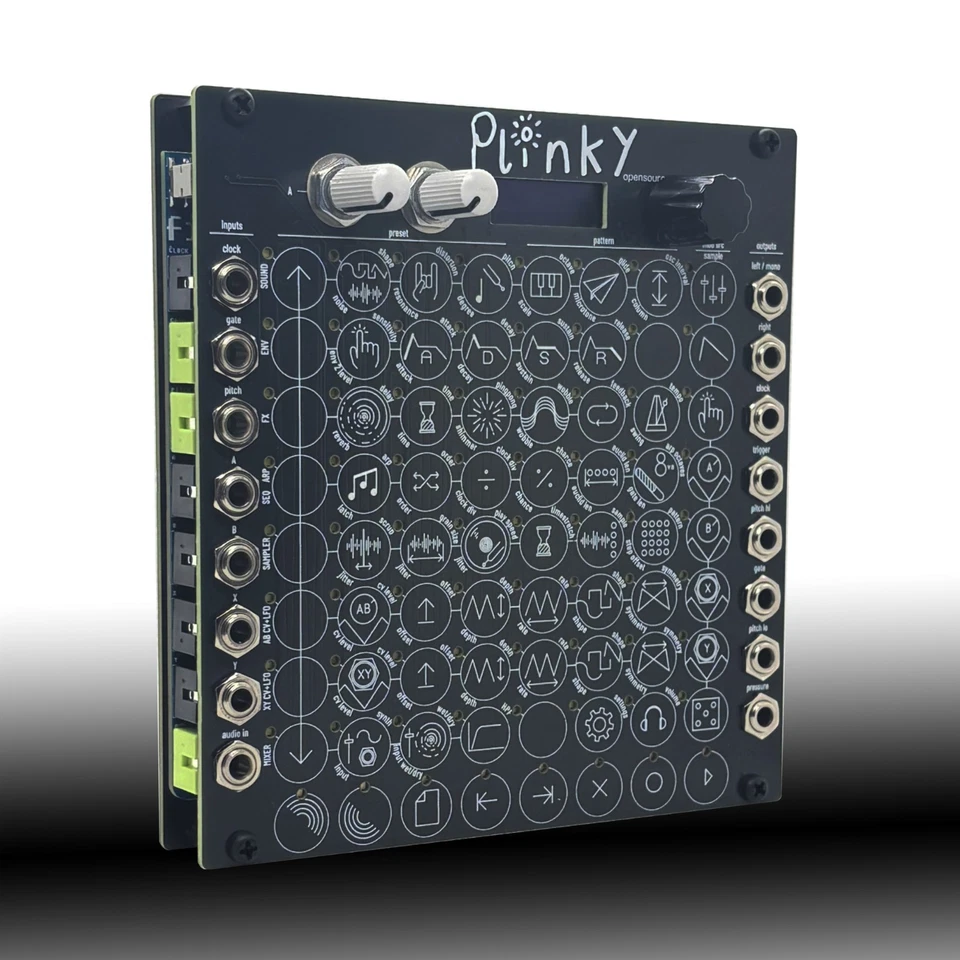 Plinky V3 8-Voice Polyphonic Touch Synth(24HP) Eurorack & Desktop, Black Panel - Bild 1 von 1