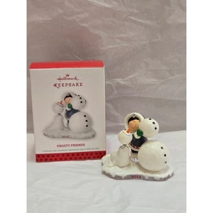 Hallmark Keepsake Frosty Friends Christmas Tree Ornament 2013 Snowman Building - Picture 1 of 3