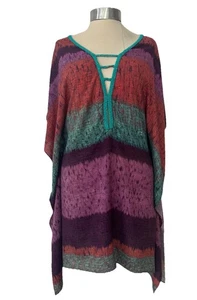Vix Paula Hermanny Multicoloured & Beaded Kaftan Beach Cover Up Small UK 10-12+ - Picture 1 of 23
