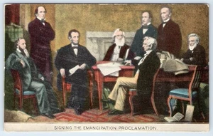 DE 1910 FIRMA DE LA PROCLAMACIÓN DE EMANCIPACIÓN POSTAL PATRIÓTICA ABE LINCOLN - Imagen 1 de 2