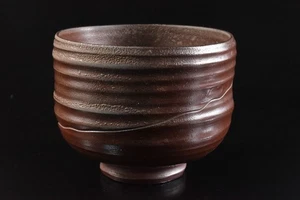 S1255: Japanese Bizen-ware Youhen pattern TEA BOWL Green tea tool Tea Ceremony - Picture 1 of 8