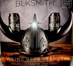 BLKSMITH Wikinger Trinkhut Helm schwarz - Bild 1 von 9