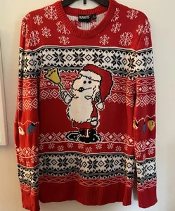 Peanuts Damen Pullover, Large, Snoopy als Weihnachtsmann und Weihnachtsbeleuchtung, Acryl - Bild 1 von 12