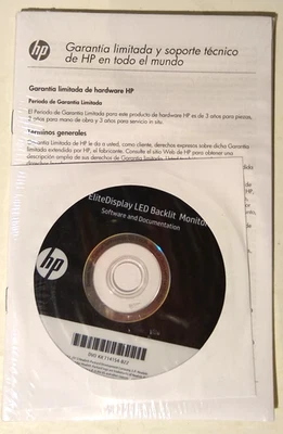 HP EliteDisplay LED Backlit Monitor Software / Documentation Sealed 714154-DN2 - Image 1 of 3