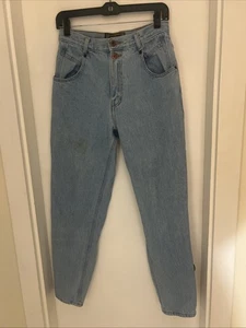 Vintage Bonjour High Waist Tapered Damenjeans Größe 9/10 Doppelknopfverschluss - Bild 1 von 8