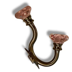 Abrigo estilo victoriano acrílico transparente y níquel satinado sombrero gancho princesa rosa niña - Imagen 1 de 4