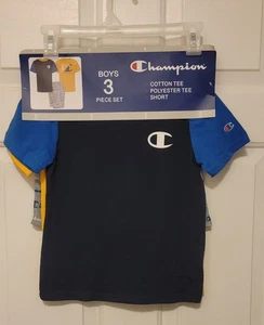 Champion Boys 3-Piece Shirt and Short Set Size 5 - Picture 1 of 4