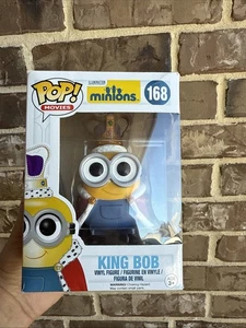 Funko Pop! Movies Minions King Bob 168 Neu Vinyl Figur leichte Gebrauchsspuren - Bild 1 von 8
