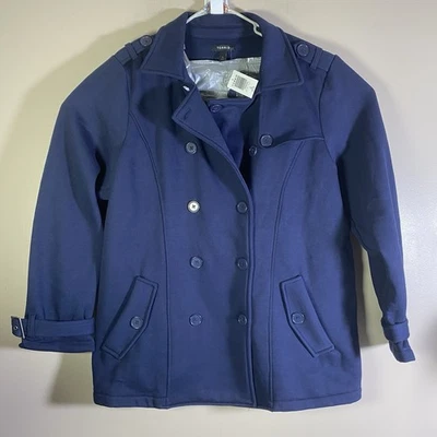 Chaqueta polar Torrid Peacoat para mujer 3X doble botonadura nueva azul marino 22-24 Foto 1 de 4