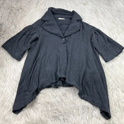 Cárdigan para mujer Chalet XS de gran tamaño con botones delanteros art to wear gris Lagenlook Foto 1 de 4