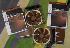 Lüfter Set 2x NOCTUA NF-A14, 140mm, PWM, 12V, 1500U/min max., wie NEU