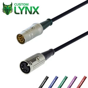Neutrik MIDI Extension Cable. 5 Pin MIDI Din Lead. Plug To Socket. Silver Plated - Picture 1 of 4