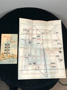 Vintage 1950er Jahre Einkaufsführer von Kyoto Japan Karte Einsatz Pionier Händler Assoc. - Bild 1 von 11