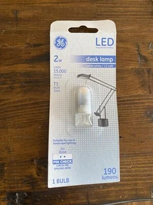 GE Lighting Frosted G4 Base T3 LED Desk Lamp, Warm White, 2W 190 lumens - Picture 1 of 2