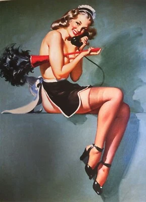 ¡OFERTA SUPER TALLA!  MEDIAS DE NYLON DE MODA COMPLETA DE CRIADA FRANCESA DECO ELVGREN PIN-UP  Foto 1 de 2
