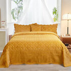 Multi Serenta Faux Fur Quilted Tatami 4Piece Bedspread Set Queen King Ultra Soft